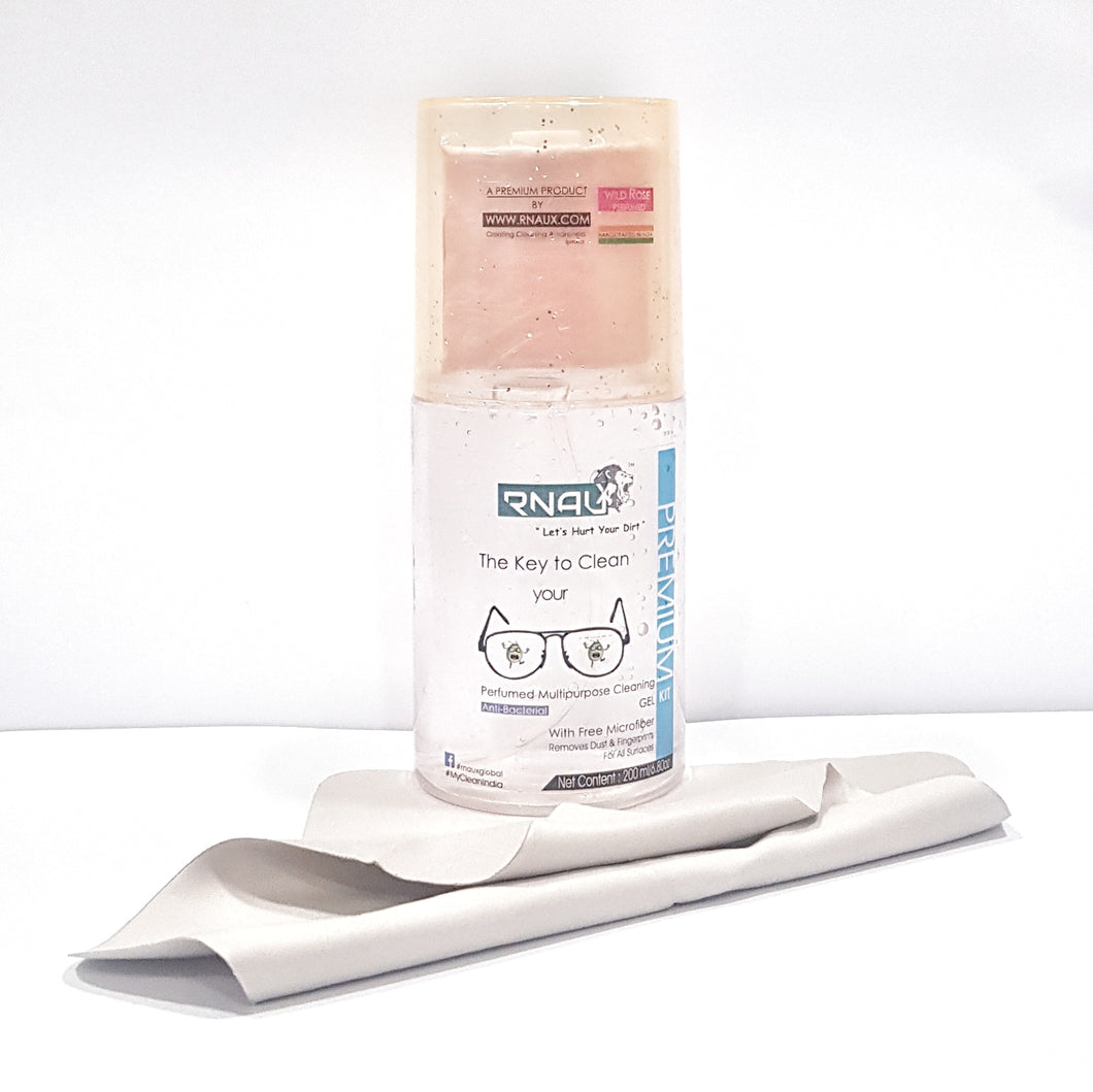 Optics Cleaner Gel Kit for your spectacles Wild Rose Perfumed (200 ML) - Rnaux